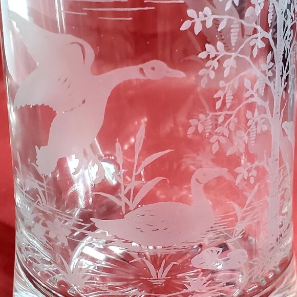 Crystal & Pewter Lidded Stein with Etched Canadian - Picture 5 of 7